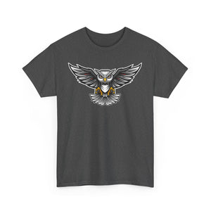 Men's Graphic Tee, Cool Owl Design T-Shirt, Edgy Animal Print Shirt, Unisex Cotton Top, Unique Gift for Nature Lovers, Casual Wear