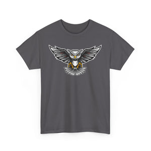 Men's Graphic Tee, Cool Owl Design T-Shirt, Edgy Animal Print Shirt, Unisex Cotton Top, Unique Gift for Nature Lovers, Casual Wear