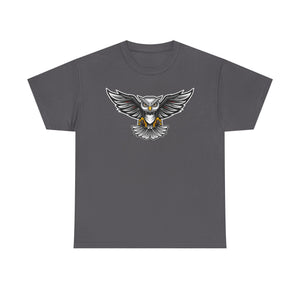 Men's Graphic Tee, Cool Owl Design T-Shirt, Edgy Animal Print Shirt, Unisex Cotton Top, Unique Gift for Nature Lovers, Casual Wear
