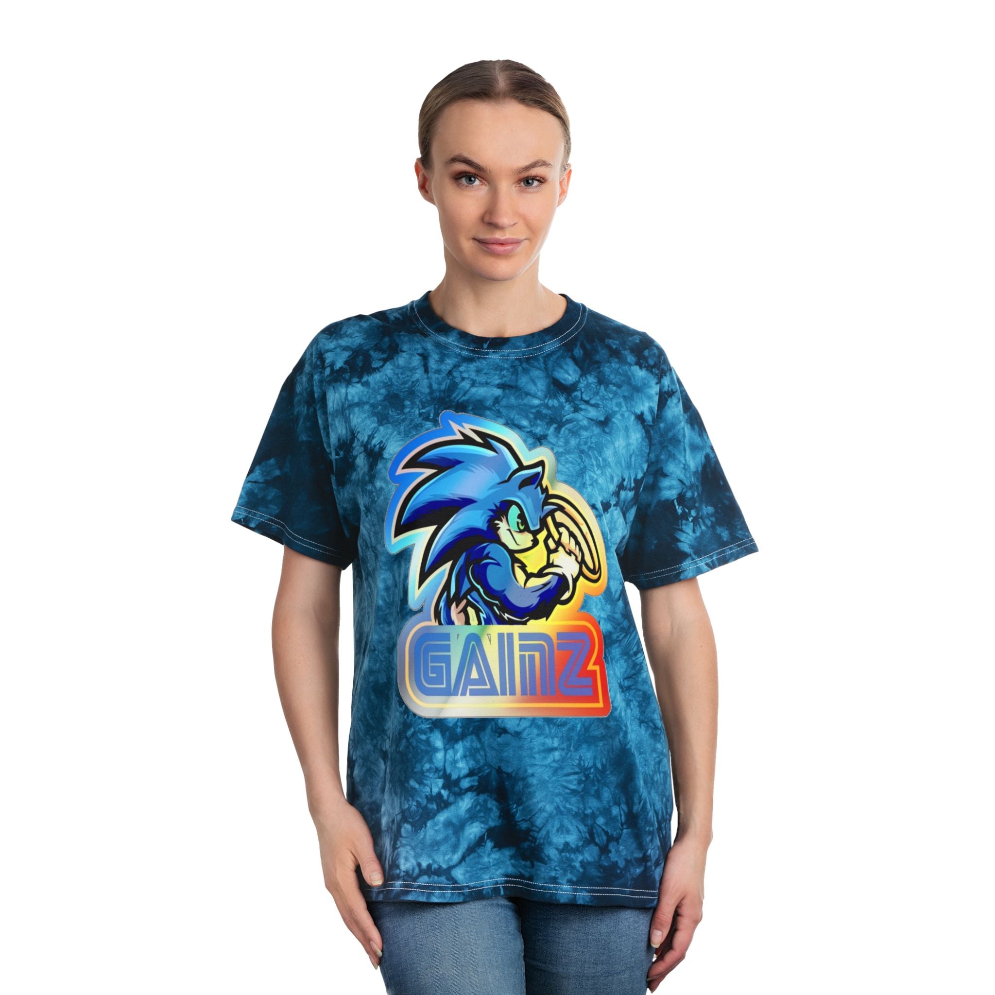 Tie-Dye Graphic Tee, Unisex Casual Top for Everyday Wear, Perfect for Festivals and Gifting, Vintage Style, Summer Essential, Gainz Tee