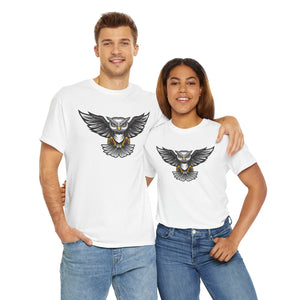 Men's Graphic Tee, Cool Owl Design T-Shirt, Edgy Animal Print Shirt, Unisex Cotton Top, Unique Gift for Nature Lovers, Casual Wear