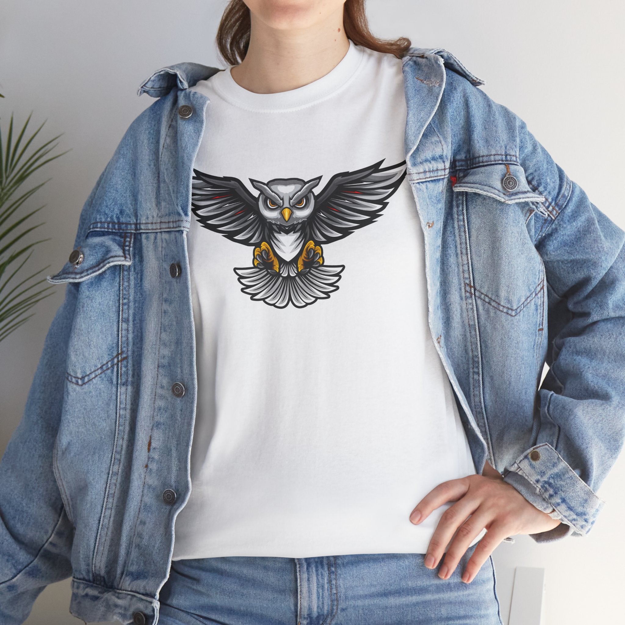 Men's Graphic Tee, Cool Owl Design T-Shirt, Edgy Animal Print Shirt, Unisex Cotton Top, Unique Gift for Nature Lovers, Casual Wear