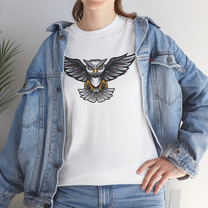 Men's Graphic Tee, Cool Owl Design T-Shirt, Edgy Animal Print Shirt, Unisex Cotton Top, Unique Gift for Nature Lovers, Casual Wear