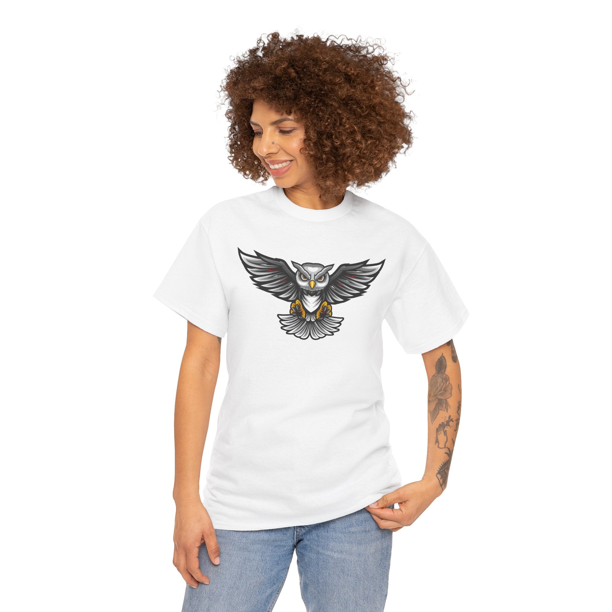 Men's Graphic Tee, Cool Owl Design T-Shirt, Edgy Animal Print Shirt, Unisex Cotton Top, Unique Gift for Nature Lovers, Casual Wear