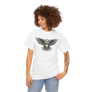 Men's Graphic Tee, Cool Owl Design T-Shirt, Edgy Animal Print Shirt, Unisex Cotton Top, Unique Gift for Nature Lovers, Casual Wear