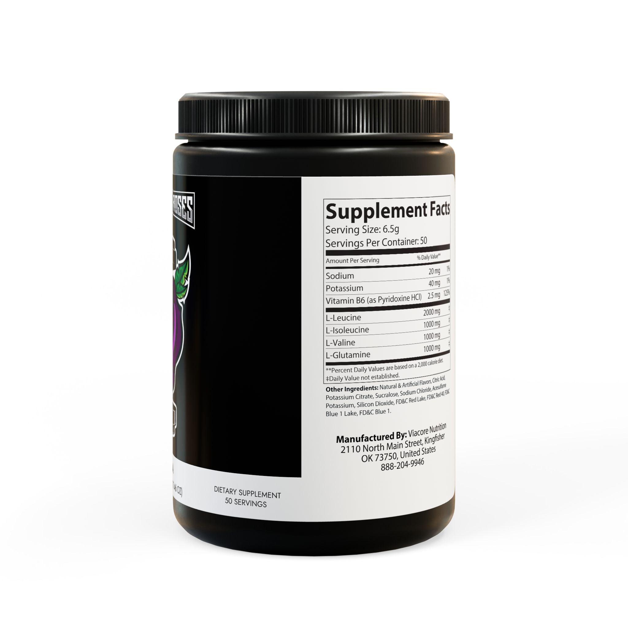 BCAA Supplement, Grape (325g, 11.46oz, 50 servings)