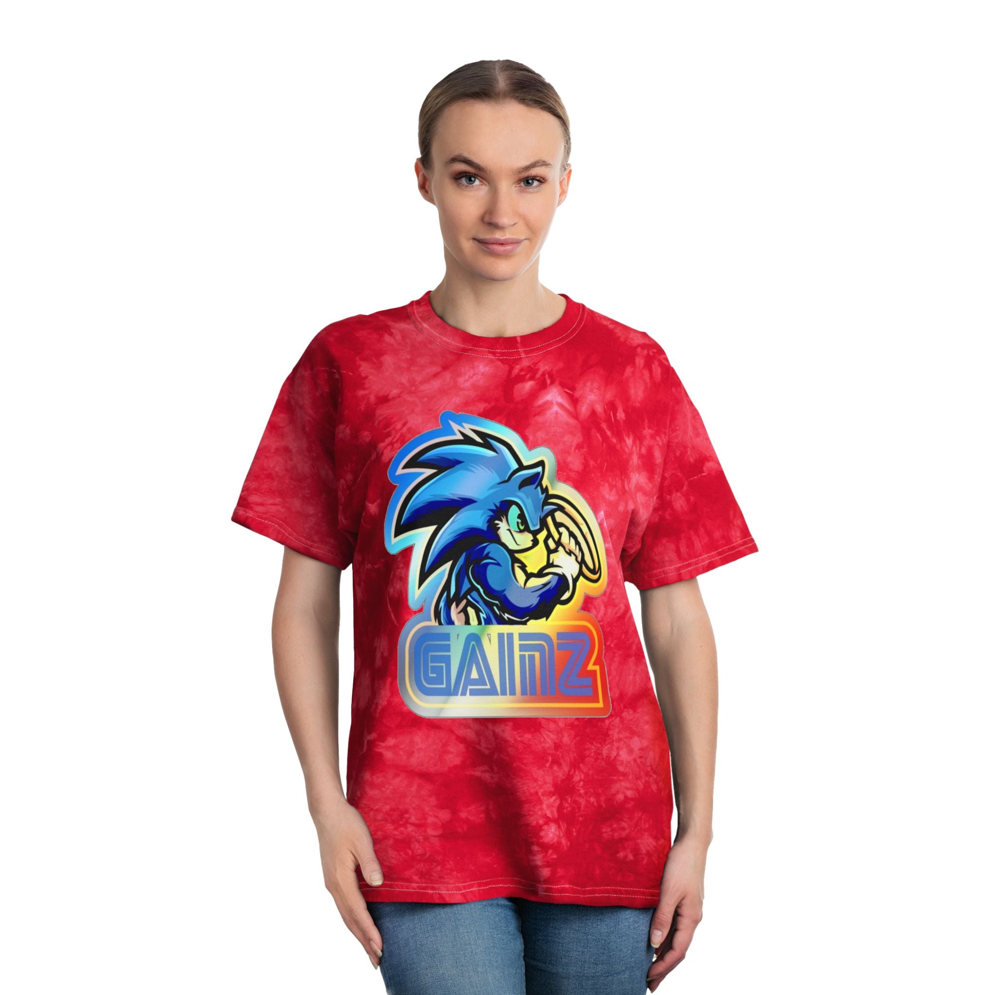 Tie-Dye Graphic Tee, Unisex Casual Top for Everyday Wear, Perfect for Festivals and Gifting, Vintage Style, Summer Essential, Gainz Tee