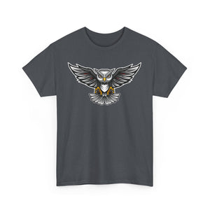 Men's Graphic Tee, Cool Owl Design T-Shirt, Edgy Animal Print Shirt, Unisex Cotton Top, Unique Gift for Nature Lovers, Casual Wear