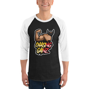 Chasing GainZ 3/4 sleeve raglan shirt