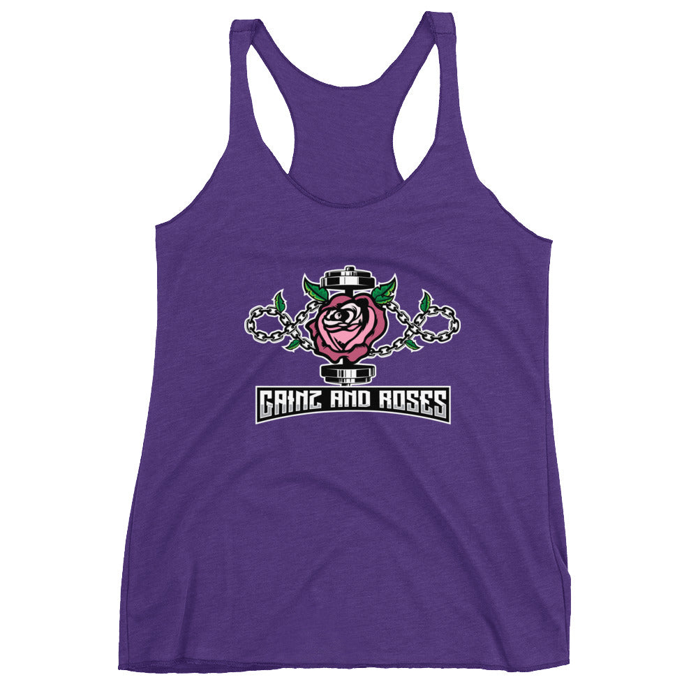 GainZ n Roses Women's Racerback Tank