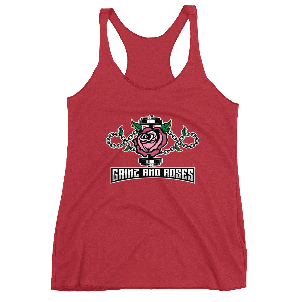 GainZ n Roses Women's Racerback Tank